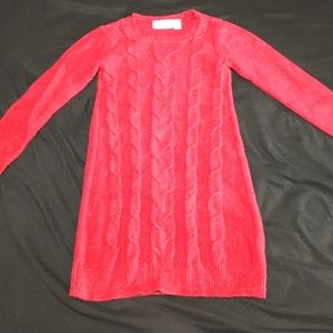 5t girls red sweater dress